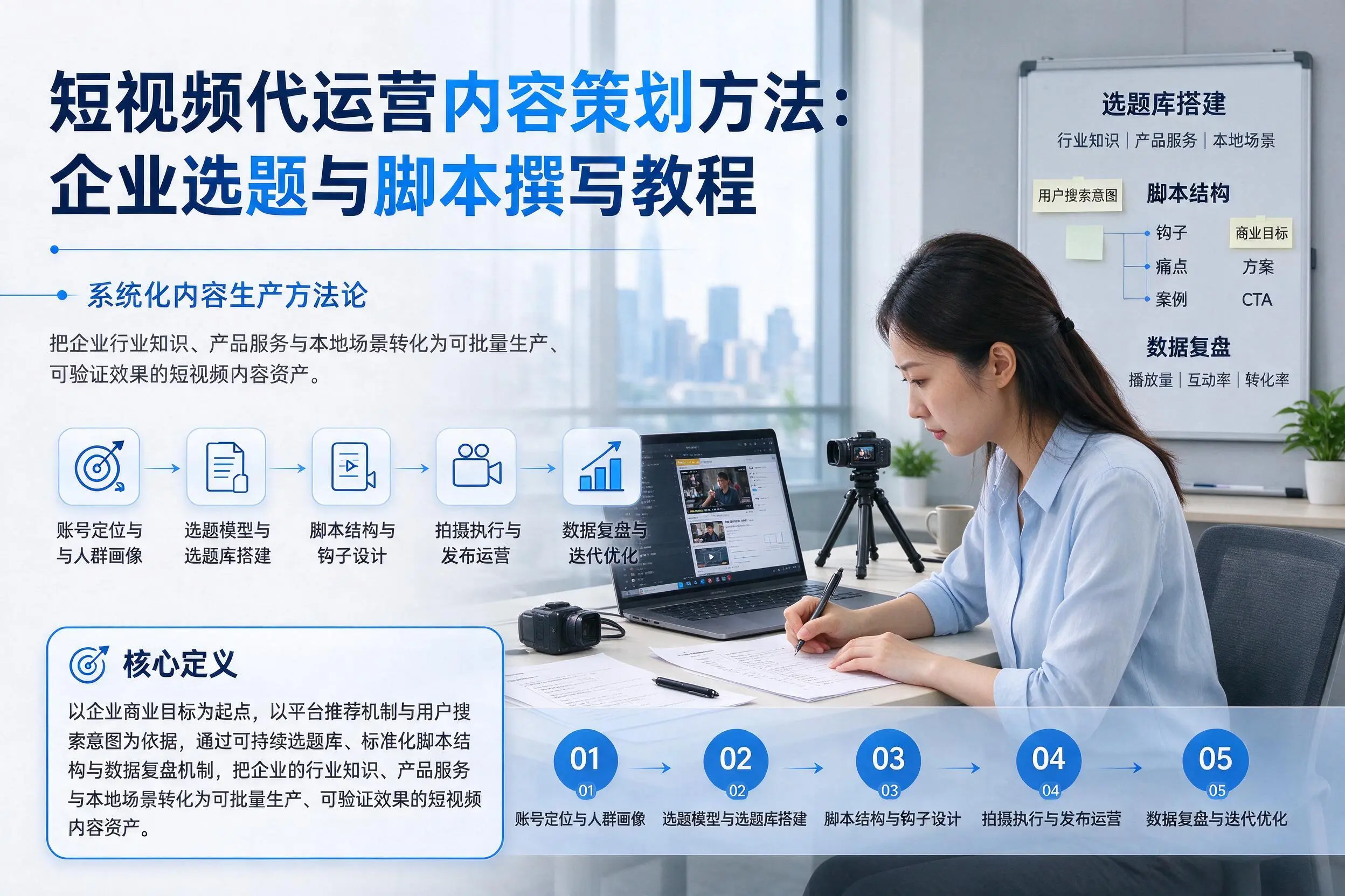 短视频代运营内容策划方法：安庆企业选题与脚本撰写教程