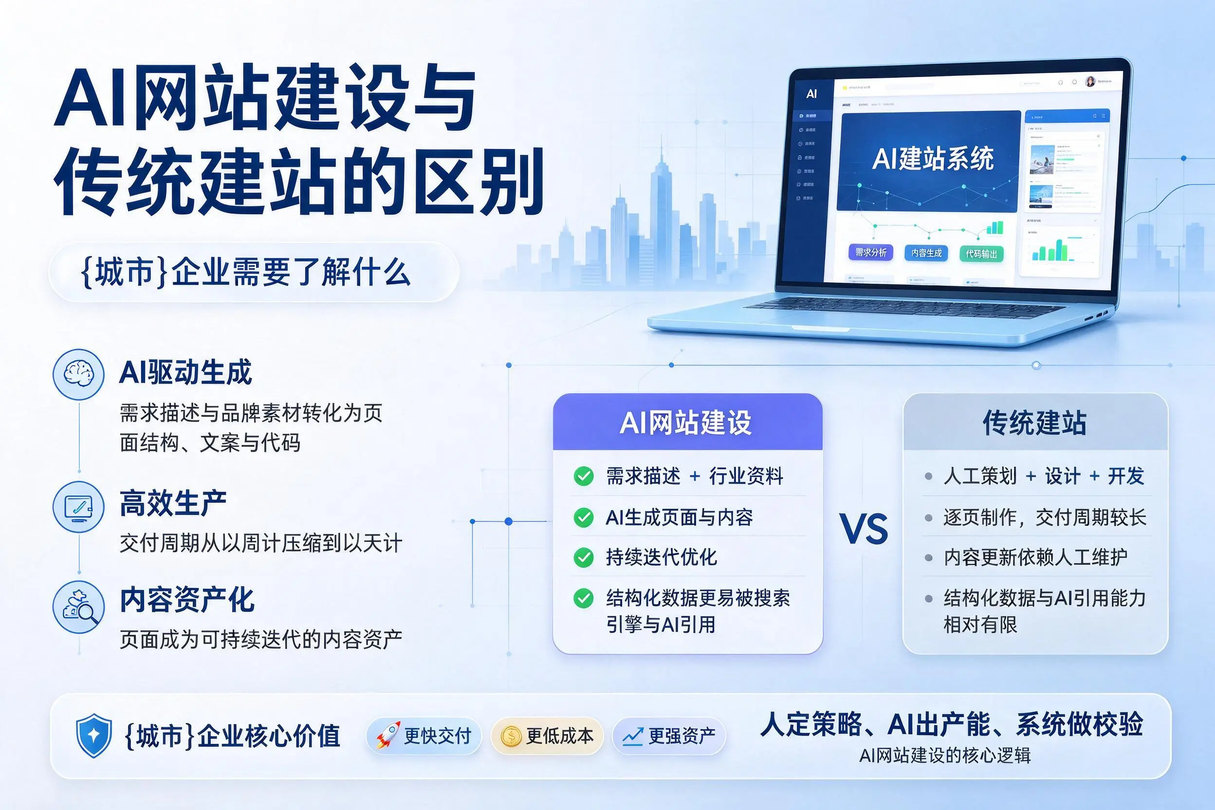 AI网站建设与传统建站的区别，安庆企业需要了解什么