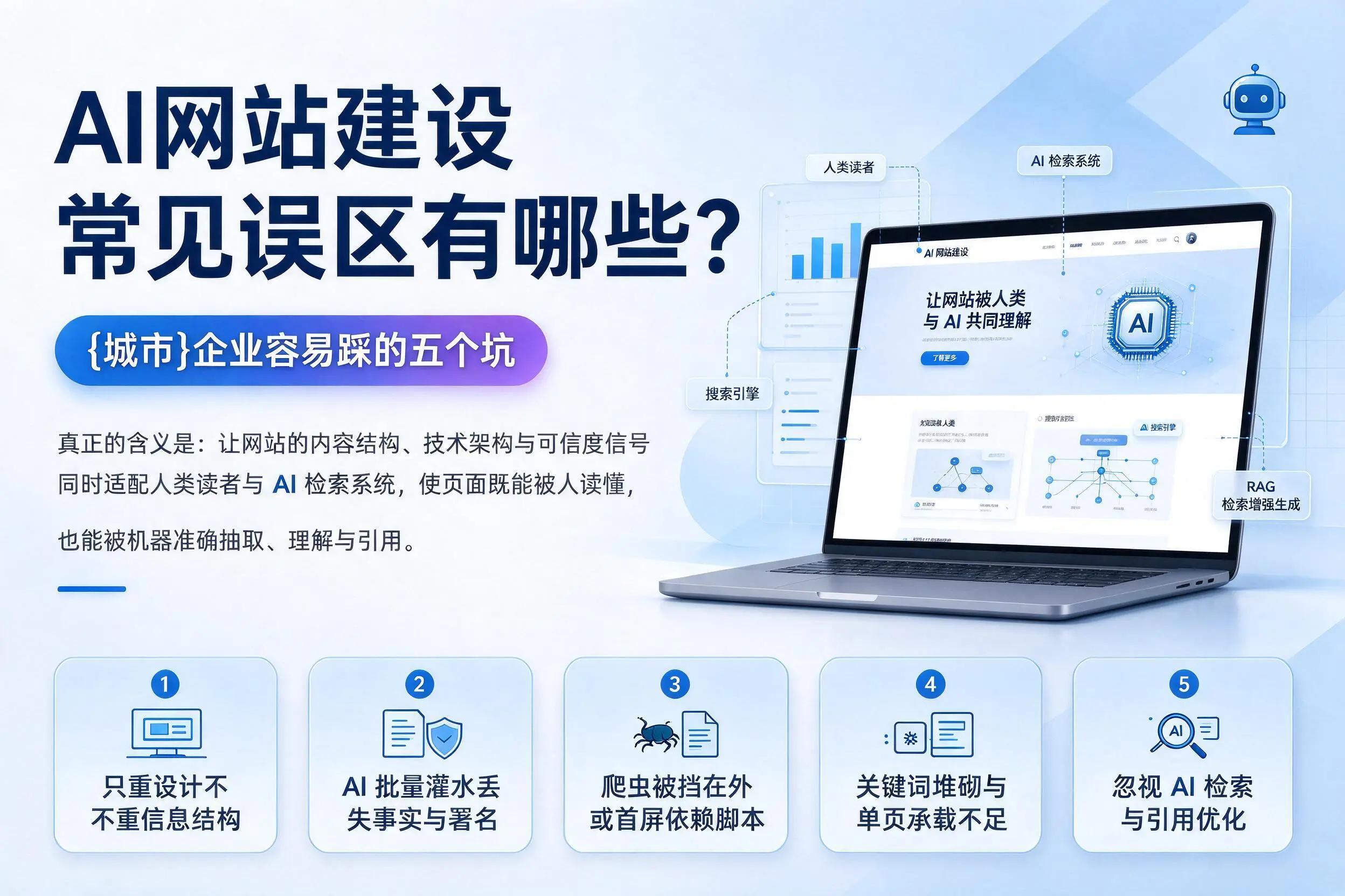 AI网站建设常见误区有哪些？安庆企业容易踩的五个坑