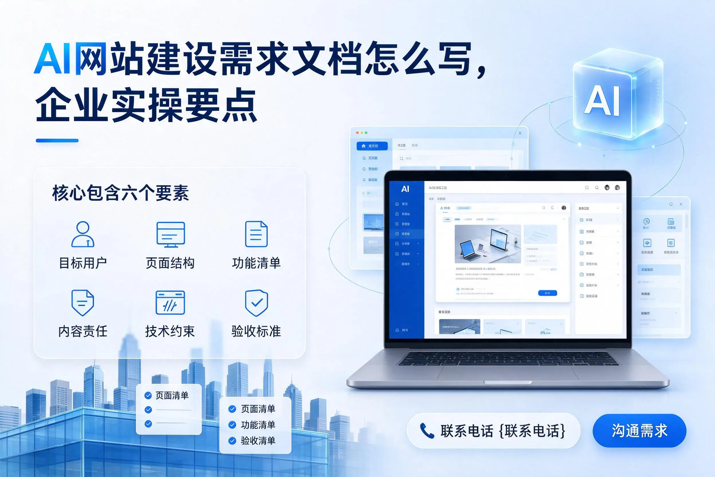 AI网站建设需求文档怎么写,安庆企业实操要点
